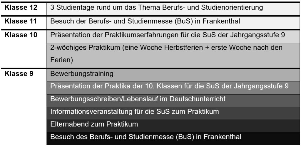 studien berufsorientierung Überblick